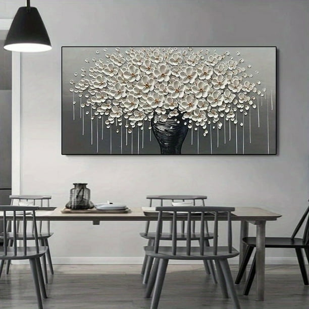 1pc, Frameless Abstract Golden Tree Flower Canvas Painting Posters, Minimalism Wall Art Picture, Modern Living Room Decoration No Frame