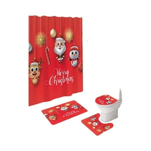 Genérico - Set Navidad 4 Piezas Decoración Baño Festiva 29O8