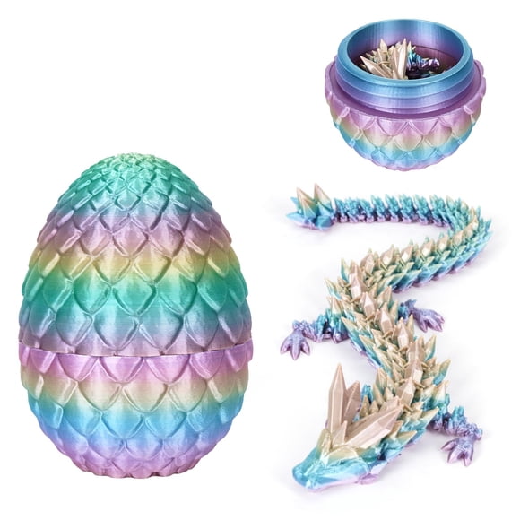 Huevos de Pascua impresos en 3D con forma de huevo de dragón de cristal