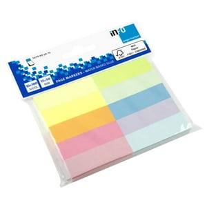 Infonotes - Pack 10 Marcadores De Paginas 15X50Mm Papel Adhesivo Color - Ps
