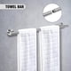 thumbnail image 2 of Juego de 5 piezas de toalleros para baño, accesorios de baño de acero inoxidable, toallero de pared, barra para toallas resistente, set de herrajes para baño (acabado cepillado), 2 of 7