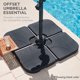 thumbnail image 5 of Juego de soportes para sombrillas de patio Best Choice, 4 piezas, 70,3 kg de capacidad, 5 of 7