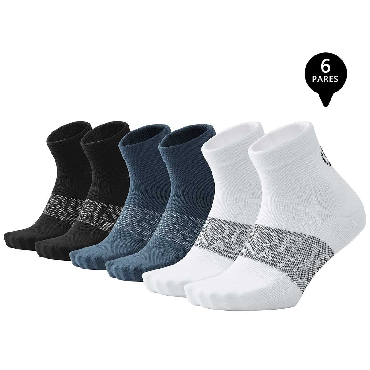 Giovacchino - Pack De 6 Calcetines Cortos Deportivos Hombre Premium