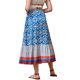 thumbnail image 3 of INSPIRE CHIC Falda Maxi Boho para Mujer A-Line de Cintura Alta para Vacaciones Falda de Bloques de Color M Azul, 3 of 6