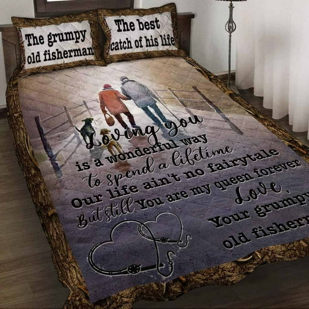 Juego de Cama Colcha Milsleep Amarte Es Maravilloso Pesca