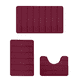 thumbnail image 1 of suxuMhao Juego de 3 Piezas de Tapetes para Baño, Tapete de Baño Absorbente de Forro Polar Coral, Tapete de Ducha Incluye en Forma de U 16x20in y Rectangular 31.5x20in/16x23.6in, Tapetes para Piso de, 1 of 4