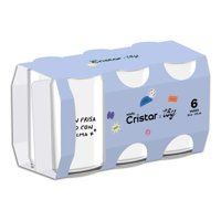 Cristar - Set 6 Vasos De Vidrio Tipo Lata Con Frases 473Cc