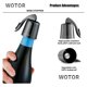 thumbnail image 2 of Tapones para botellas de vino WOTOR, acero inoxidable y silicona, paquete de 2, 2 of 7