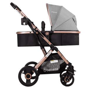 Bebesit - Coche Cuna Paseo Vox Gold Gris