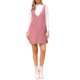 thumbnail image 1 of INSPIRE CHIC Vestido inspirado para mujer Otoño Invierno Tirantes Pana Cuello en V Profundo Sin mangas Casual Mini Pichi S Rosa, 1 of 6