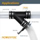 thumbnail image 2 of Conector Y POWERTEC 70106 para manguera de 4 pulgadas, 2 of 3