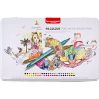 Marcadores Punta Fina/Pincel Bruynzeel 48 Colores