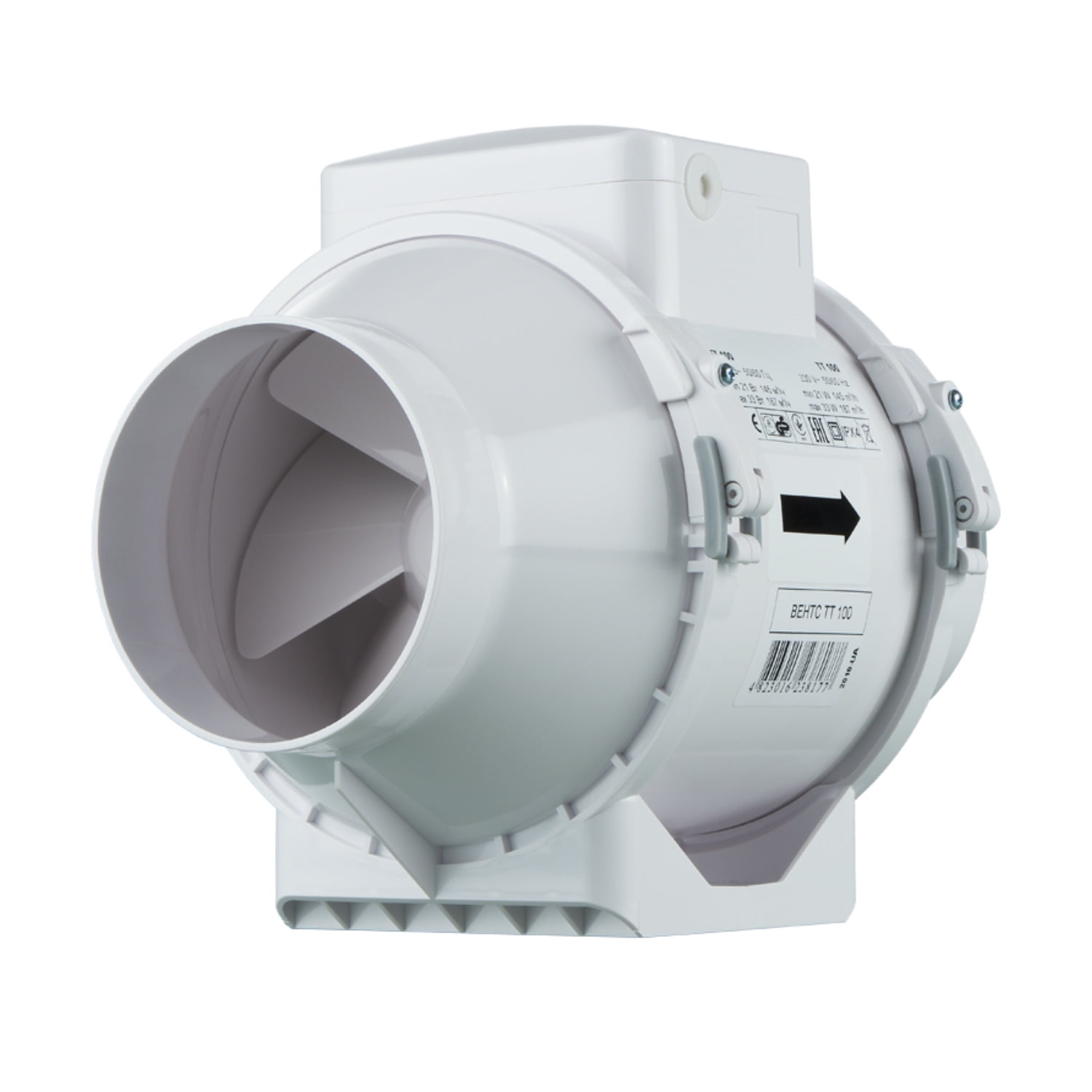 Ventilador Helicocentrífugo En Línea Airolite Tt 100