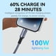 thumbnail image 3 of Cable Veggieg Tipo C A Tipo C 100w Trenzado Pd 1.2mts 5a E-marker Chip, 3 of 6