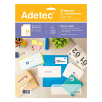 Adetec - Etiquetas Para Impresión 101X34 Mm 25 Hojas
