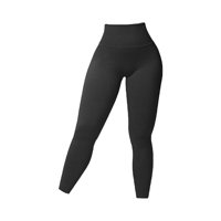 Magideal - Pantalones De Yoga Para Mujer, Mallas De Cintura Alta, Pantalones Deportivos, Ropa Deportiva Sin Costuras, Pantalones Elásticos Para Fitness, Gimnasio Negro M