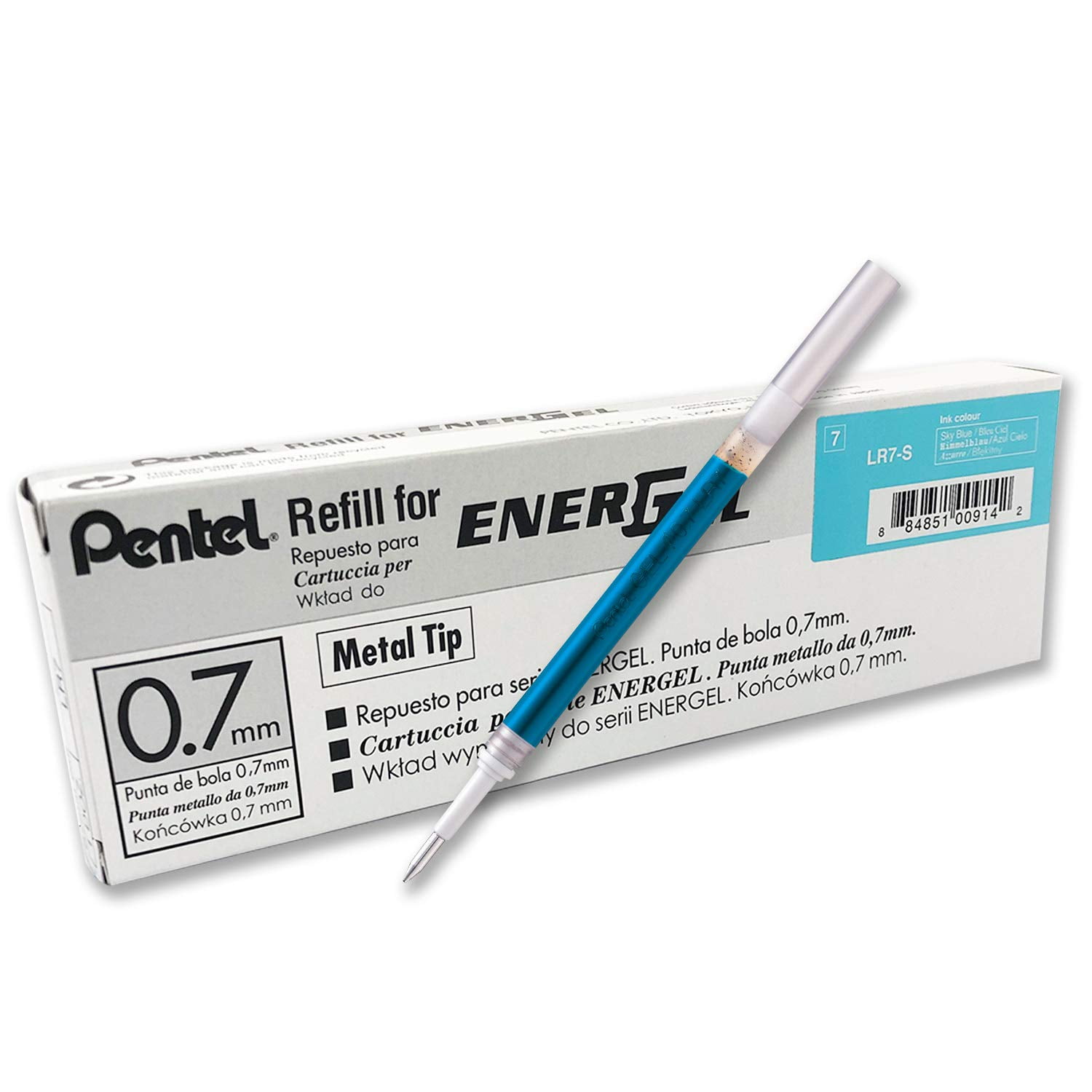 Bolígrafos De Gel Pentel Energel Y Lancelot De Recarga De 0,7 Mm, Paquete De 12