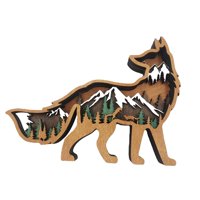 Magideal - Estatua De De Moderna Escultura Animales Estatuillas Adorno Tótem Ahuecado Decorativo Para Librería Decoraciones De Oficina Hogar