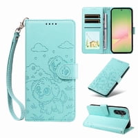 Funda Billetera Foxdock Compatible Con Samsung Galaxy A56 5G, Diseño Perrito Tierno, Ranuras Para Tarjetas Y Soporte Plegable
