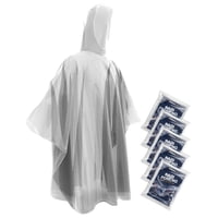 Ponchos De Lluvia Desechables Hagon Pro Paquete De 5 Para Adultos