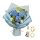 thumbnail image 3 of Ramo De Flores De Ganchillo Tulipanes Azul, 3 of 3