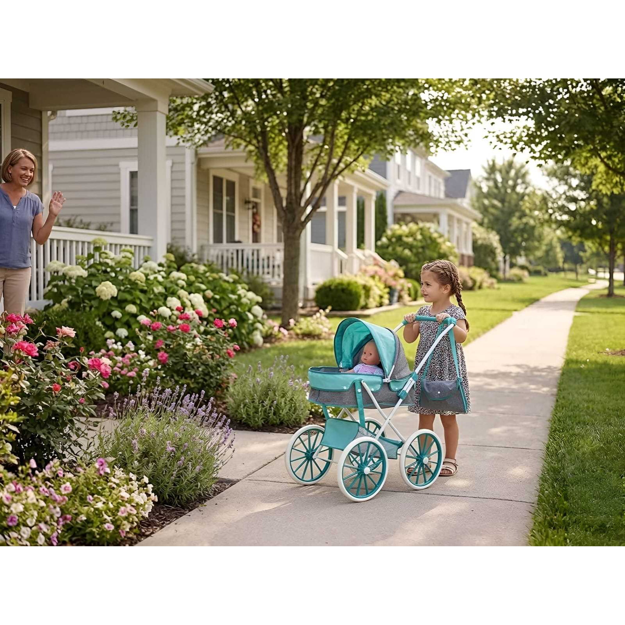 Myl Todo Hogar - Coche De Muñecas Estilo Clásico Incluye Bolso Y Canasto Accesorios