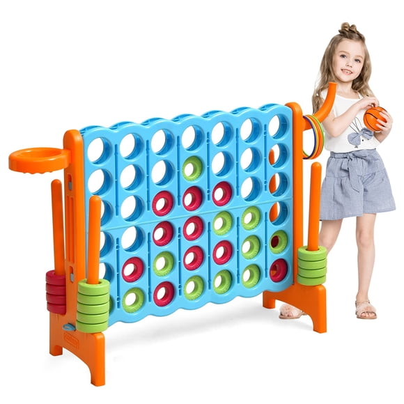 Set de juego gigante COSTWAY Jumbo 4 para anotar con aro de baloncesto