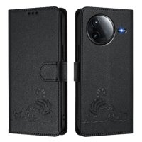 Funda Tipo Cartera Foxdock Para Xiaomi Poco F7 Ultra 5G Con Soporte, Ranuras, Rfid, Diseño De Gato