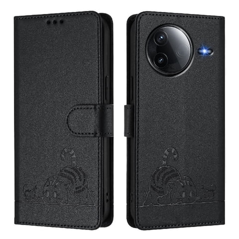 Funda Tipo Cartera Foxdock Para Xiaomi Poco F7 Ultra 5G Con Soporte, Ranuras, Rfid, Diseño De Gato