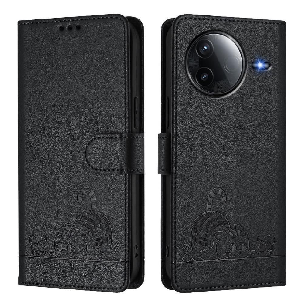 Funda Tipo Cartera Foxdock Para Xiaomi Poco F7 Ultra 5G Con Soporte, Ranuras, Rfid, Diseño De Gato