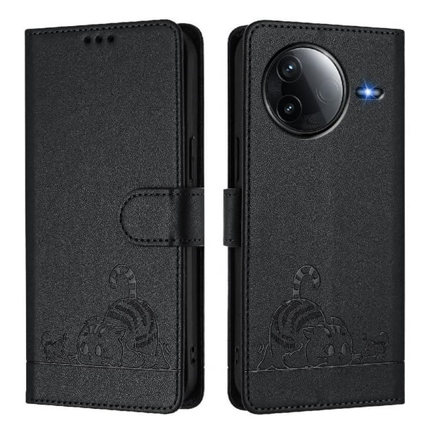 Funda tipo cartera FOXDOCK para Xiaomi Poco F7 Ultra 5G con soporte, ranuras, RFID, diseño de gato