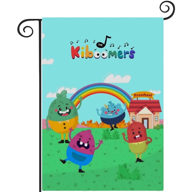 Los Kiboomers-bandera de jardín temática. Regalo perfecto para fans, amigos y familiares, ideal para actividades al aire libre y decoración de fiestas.28CM*45CM
