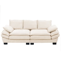 Element Design - Sofá 3 Cuerpos Mariana En Chenille Beige - 225X82X80 Cm