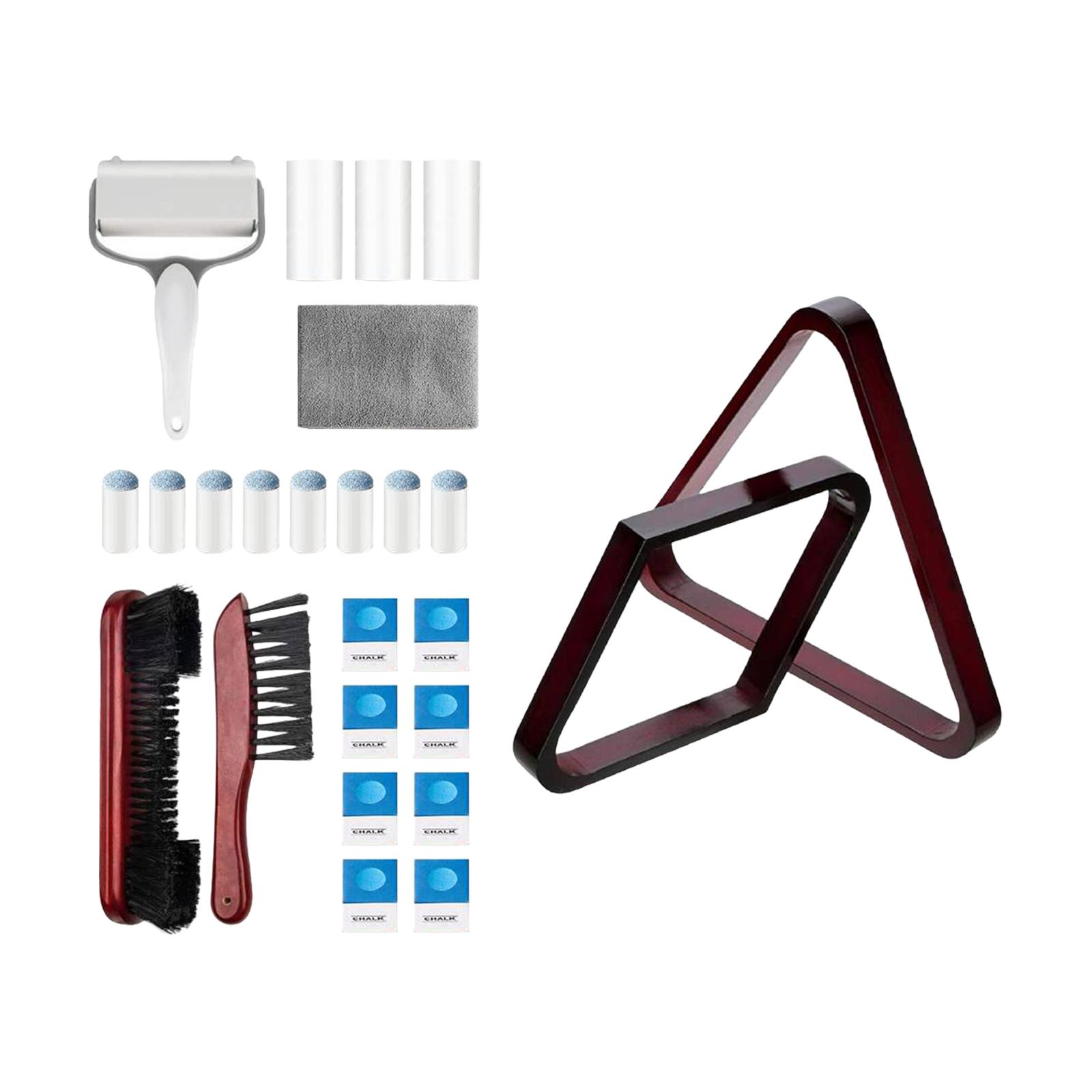 Ioensy - Marco De Posicionamiento Para Soporte De Bolas De Billar Tizas De Madera Cepillos Para Mesa De Billar Borgoña