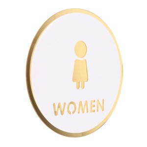 Magideal - Letrero De Baño Letrero De Puerta De Baño 3D Para Damas Caballeros Calcomanías De Baño Decoración De Pared Cartel Letrero De Baño Para Tienda Baño Estilo E