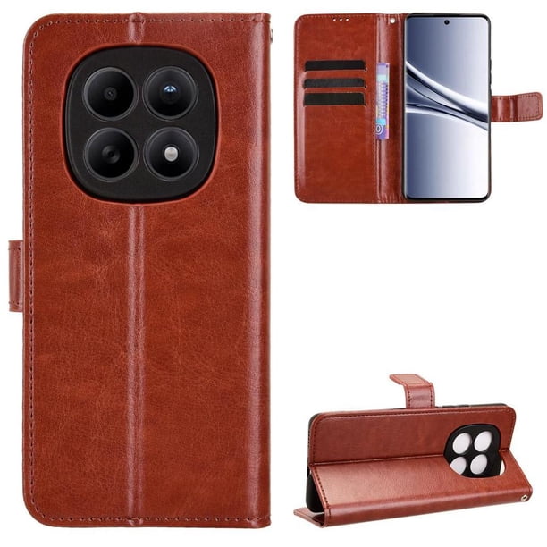 Funda tipo libro para Xiaomi Redmi Note 15 4G , cartera todo‑en‑uno, funda multifuncional con tarjetero y correa de muñeca desmontable