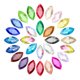 thumbnail image 1 of Uxcell 100 piezas de rhinestones con forma de ojo de caballo, cuentas de vidrio con punta trasera para hacer joyas, multicolor 4x8mm, 1 of 6