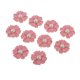 thumbnail image 3 of 10 Uds. Botón De Flor De Diamantes De Imitación De Perlas Adornos Planos De Cristal Decoración Rosa + Perla, 3 of 5