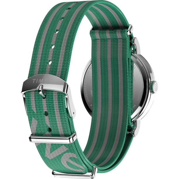 Reloj Timex Weekender 40mm Correa Verde Esfera Blanca | Lider