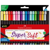 Faber Castell - Marcadores Supersoft Faber-Castell X20 Colores