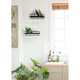 thumbnail image 3 of Mkono Wall Mounted Wine Rack, Wine Glass Holder with Wood Shelf, 3 of 3