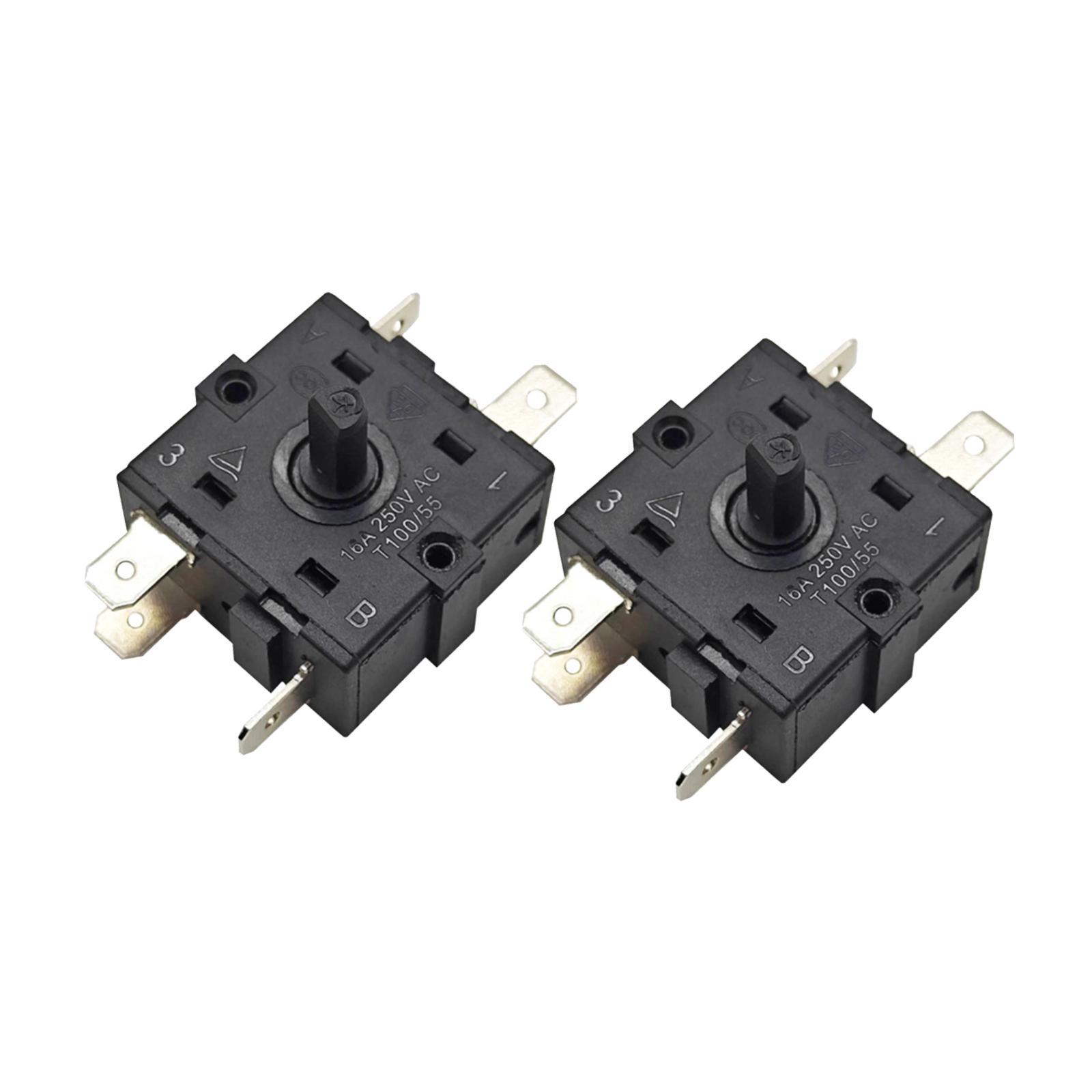 Magideal - Piezas De Control Del Ventilador De Enfriamiento De 2 Piezas Interruptor De Selección Giratoria Fácil De Instalar El Interruptor De Aire Acondicionado 5 Pies