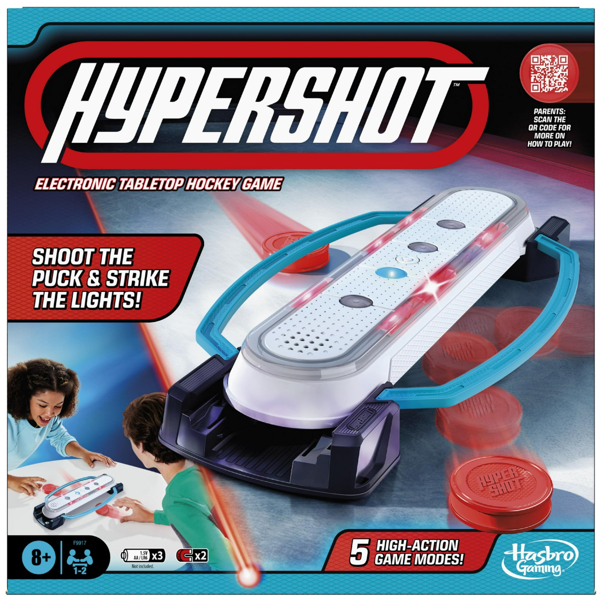 Hasbro Gaming - Juego Electrónico De Hockey De Mesa Hasbro Hypershot Kids 8+