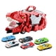 thumbnail image 2 of Camión De Dinosaurio, Coche De Juguete, Almacenable Para Niñas De 3, 4 Y 5 Años, Regalo De Cumpleaños, Rojo Con 6 Coches, 2 of 2