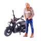 thumbnail image 4 of 1:64 Figura Conducción Motocicleta Micro Paisaje DIY Proyectos S Escala Gris Negro, 4 of 5