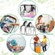thumbnail image 4 of 10 Pack Large Transparente Cosmético Bolsas con Mango Bolsas de Aseo de Plástico con Cremallera Viaje Maquillaje Oganizer Waterprode Tote Bags Stoage Purse Bulk Mujeres Hombres, Wok, Beach, Travelling, 4 of 6