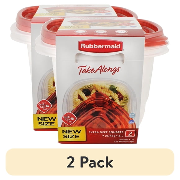 Recipiente Rubbermaid TakeAlongs 7 Cups Extra Profundo x2