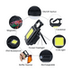 thumbnail image 3 of Linterna Llavero Led Cob 800 Lumens Gancho Iman Recargable Blanco Negro, 3 of 3
