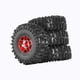 thumbnail image 2 of 4pcs 1/18 1/24 Neumáticos Rc Neumáticos De Rally De Agarre Para Scx24 Fcx24 Camiones De Automóviles Rojos, 2 of 5