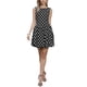 thumbnail image 2 of INSPIRE CHIC Vestido de Lunares para Mujer de Verano sin Mangas Cuello Redondo Mini Vestido de Moda S Negro, 2 of 6
